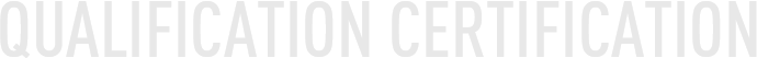 QUALIFICATION CERTIFICATION