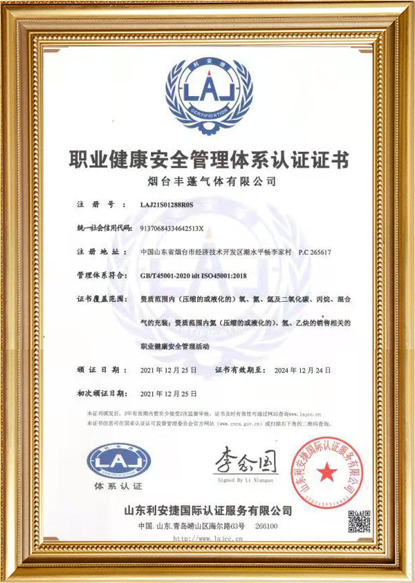 煙臺(tái)豐蓬氣體有限公司