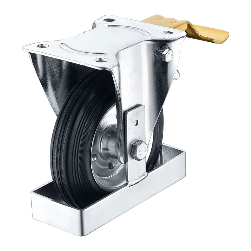 Black Standard Rubber on Steel Rim Wheels & Fixed Castors - 15 Series Black Standard Rubber on Steel Rim Wheels & Fixed Castors - 15 Series