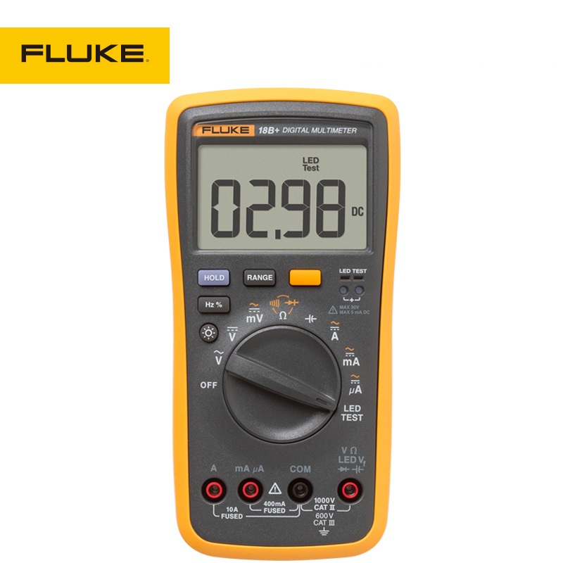 福祿克/FLUKE 18B+可測(cè)發(fā)光二極管 數(shù)字萬用表