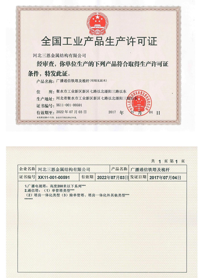 全國工業(yè)產(chǎn)品生產(chǎn)許可證