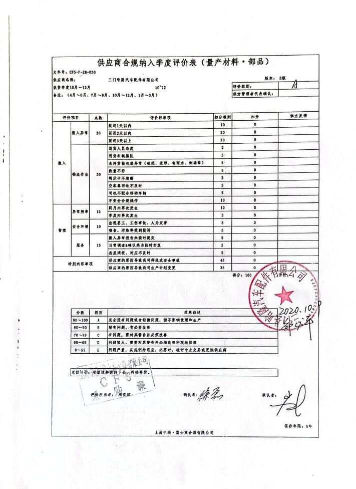 榮譽資質