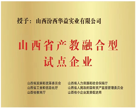 山西省產(chǎn)教融合型試點企業(yè)