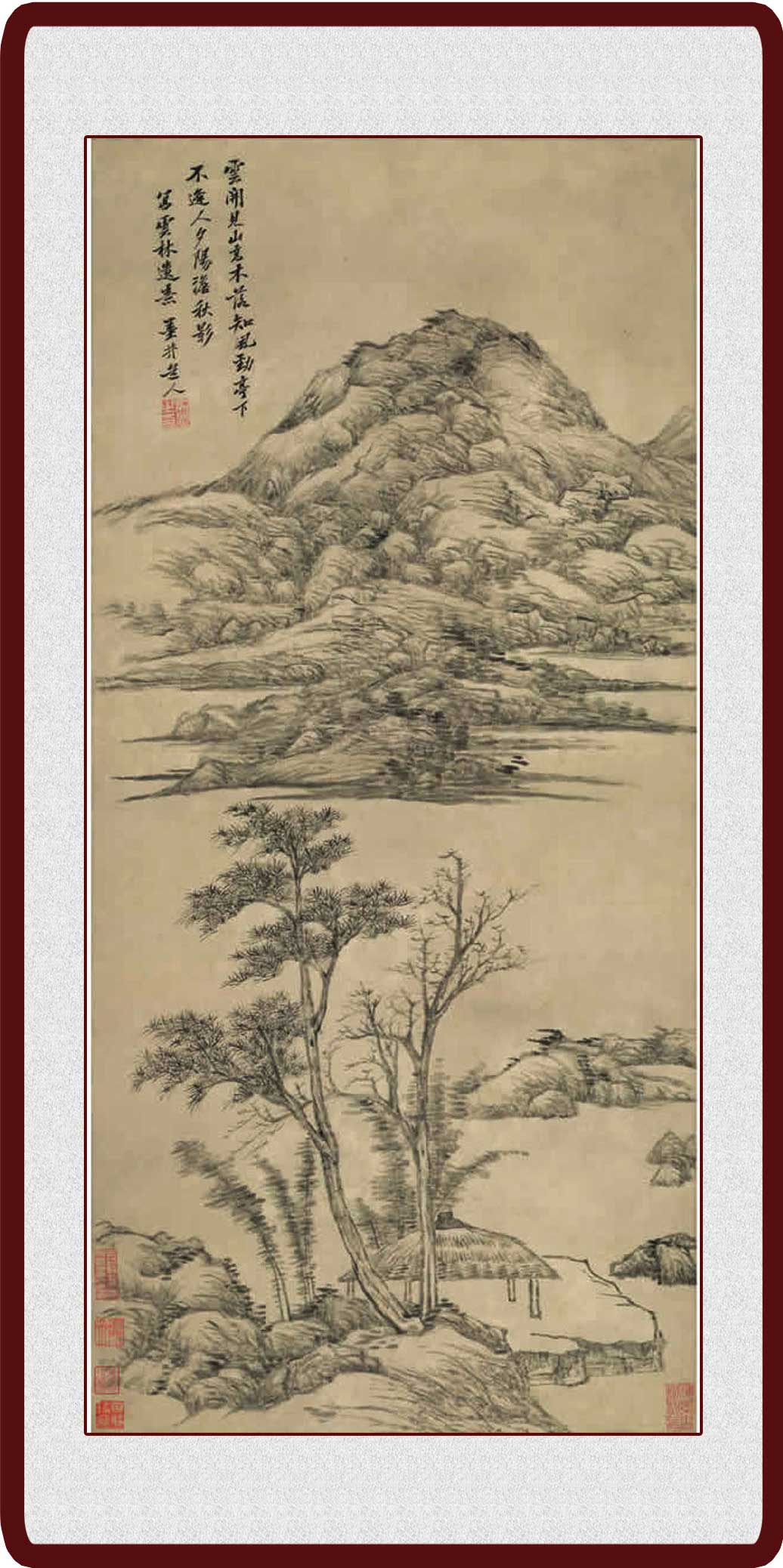  吳歷（清） 《夕陽秋影圖》
