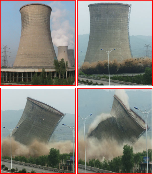 吉林省白山市渾江發電廠冷卻塔爆破拆除工程