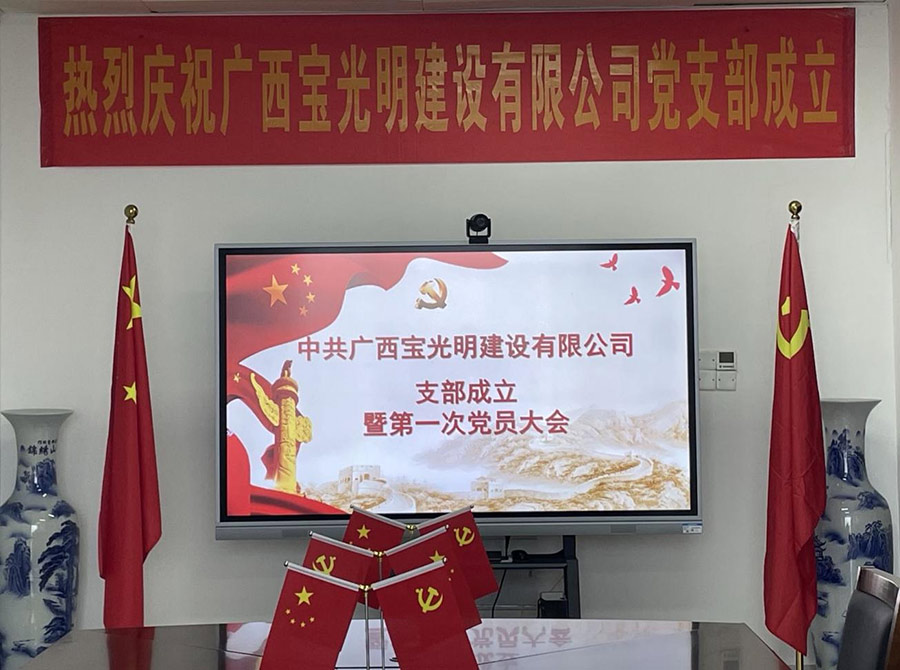  熱烈祝賀廣西寶光明建設有限公司黨支部正式成立