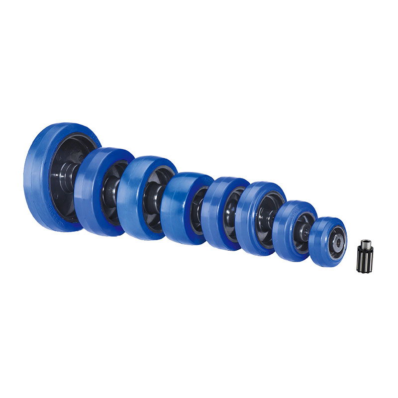 Blue Elastic Rubber Industry Wheels (PA Rim) 30 Series Blue Elastic Rubber Industry Wheels (PA Rim) 30 Series