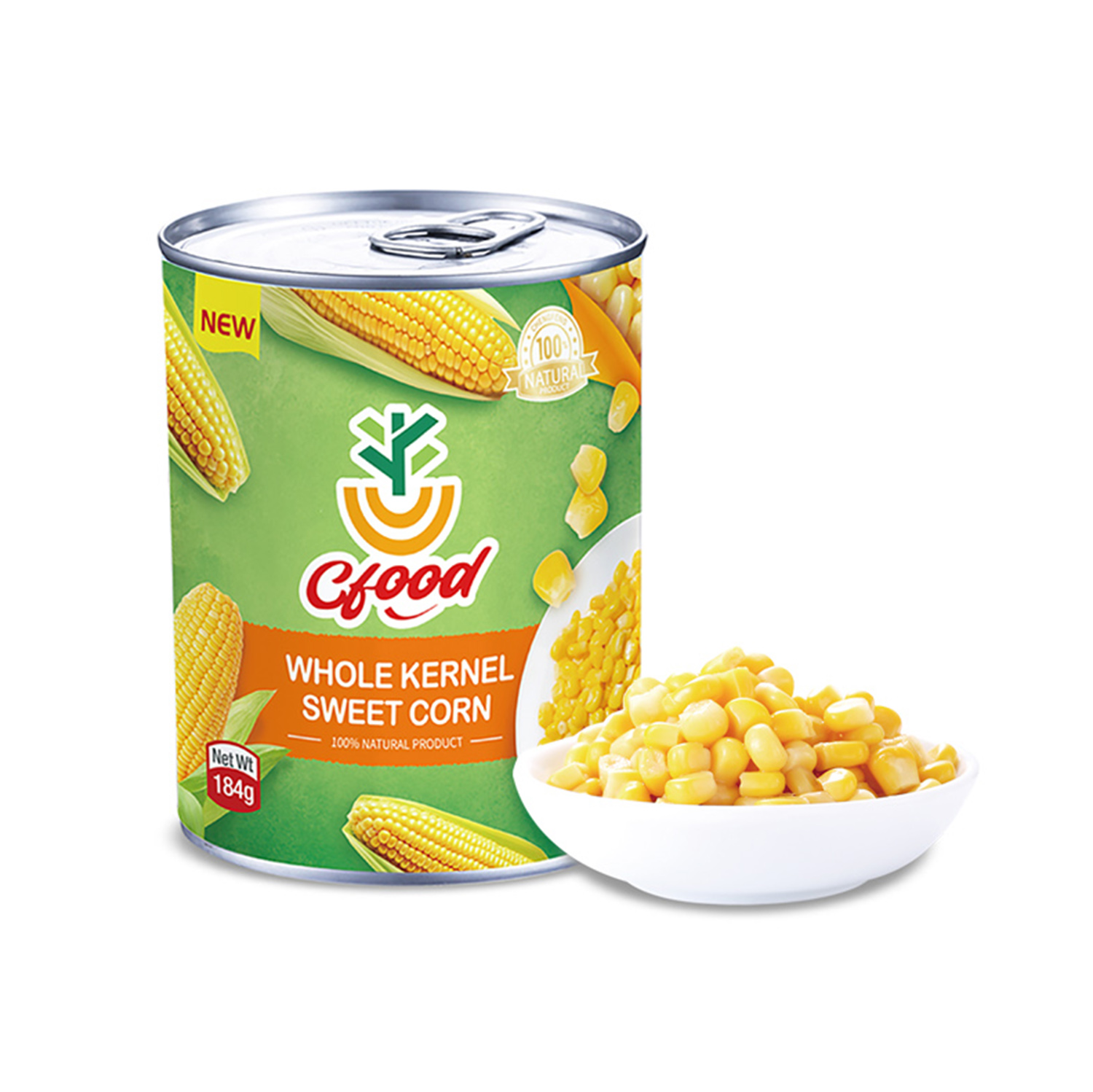 WHOLE KERNEL SWEET CORN	184g/114g
