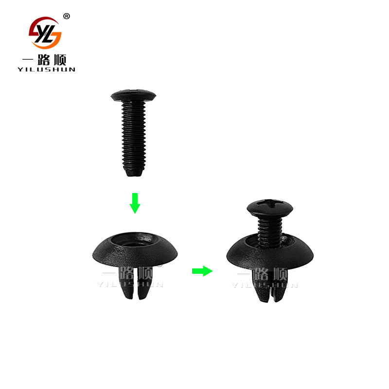 C19 7.5mm Hole Size plastic fixing clip spring plastic clip