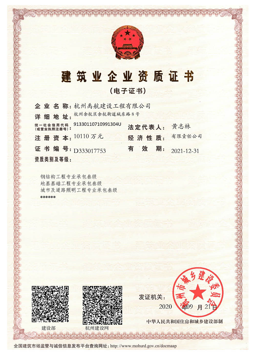 企業證書