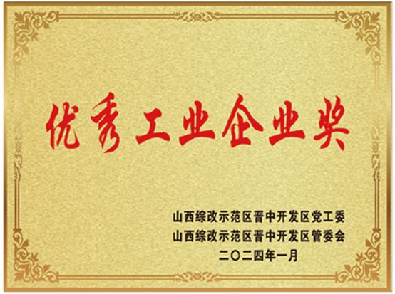 優(yōu)秀工業(yè)企業(yè)獎