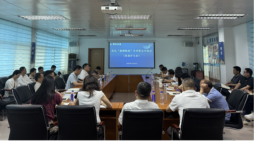 深化“庸懶散拖”專項(xiàng)整治 推動作風(fēng)建設(shè)走深走實(shí)——惠東水務(wù)公司召開黨委擴(kuò)大會議