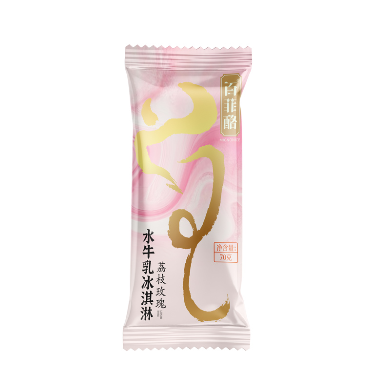 百菲酪水牛乳冰淇淋荔枝玫瑰口味