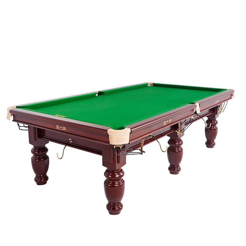 星牌台球桌旗舰店 中式台球桌家用成人标准尺寸桌球台XW118-9A黑八台球桌