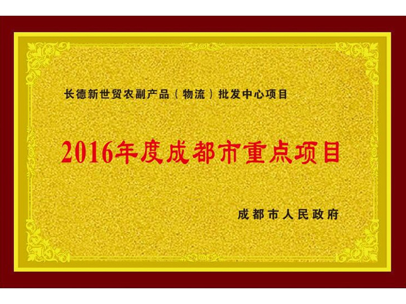 2016年度成都市重點(diǎn)項(xiàng)目 