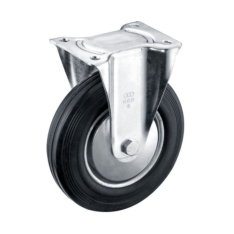 Black Standard Rubber on Steel Rim Wheels & Castors - 15 Series Black Standard Rubber on Steel Rim Wheels & Castors - 15 Series