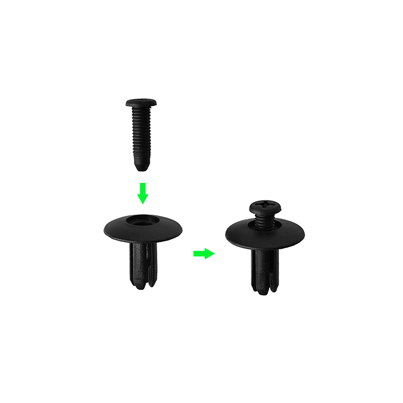 C25 Plastic Push Auto Fastener Plastic Clips Custom Nylon Fastener Rivet Clip Fit for 8mm Hole Interior Trim Clips