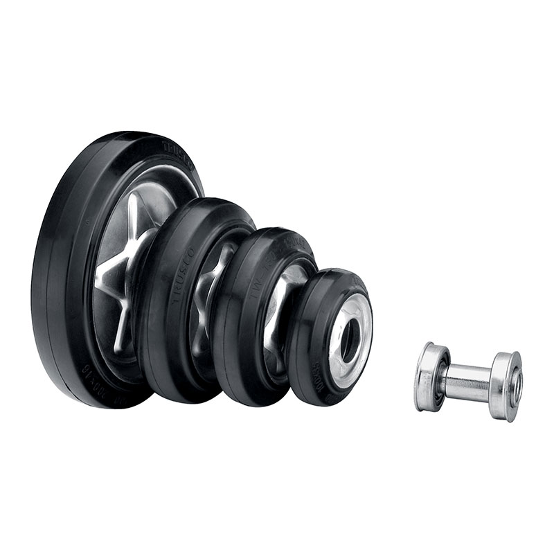 Black Elastic Rubber Industry Wheels (Steel Rim) 35 Series (Patented Product) Black Elastic Rubber Industry Wheels (Steel Rim) 35 Series (Patented Product)