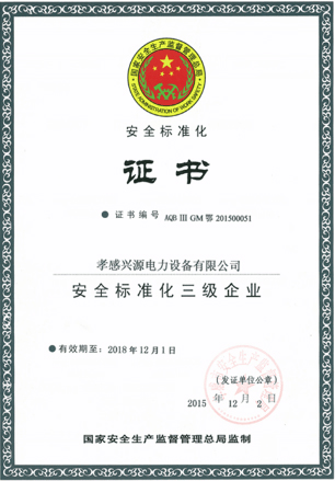 安全標(biāo)準(zhǔn)化