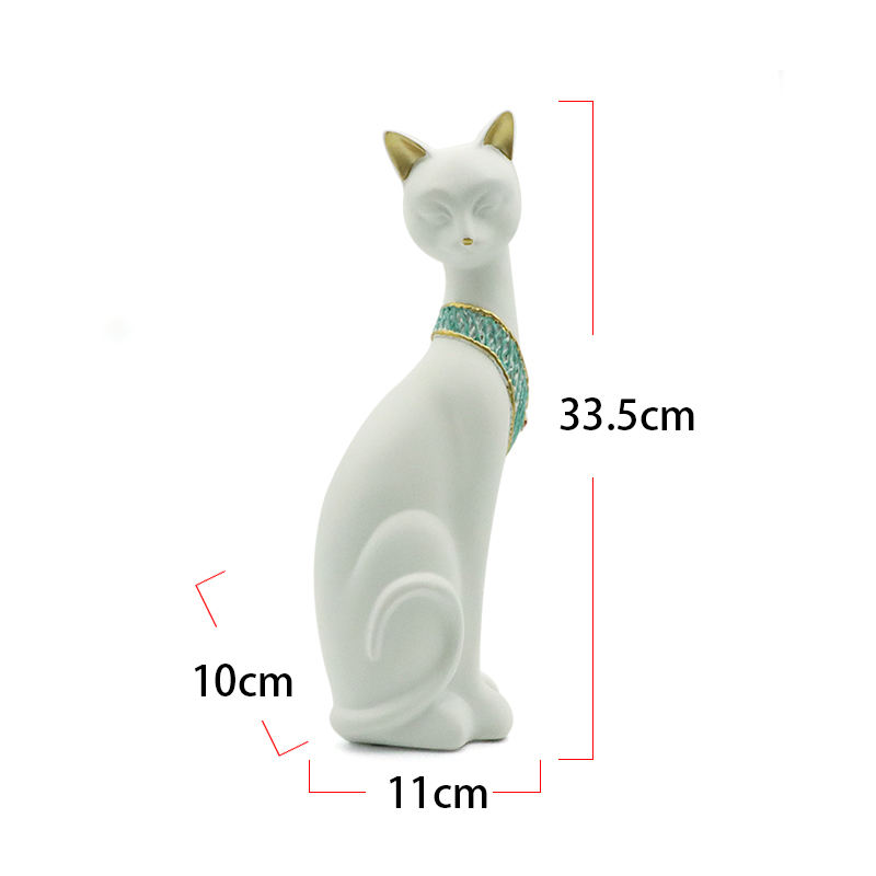 Resin crafts Custom Resin High Quality Creative Funny White Bulk Cat Figure Cheap White Sex Cat Statue