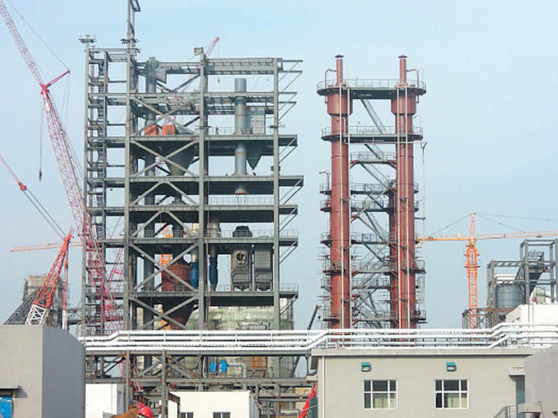 油頁巖高溫組合式換熱器安裝現場