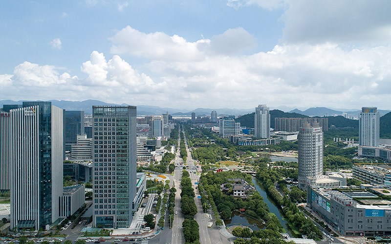 臺州市民廣場+臺州大道+電力大廈+工商銀行