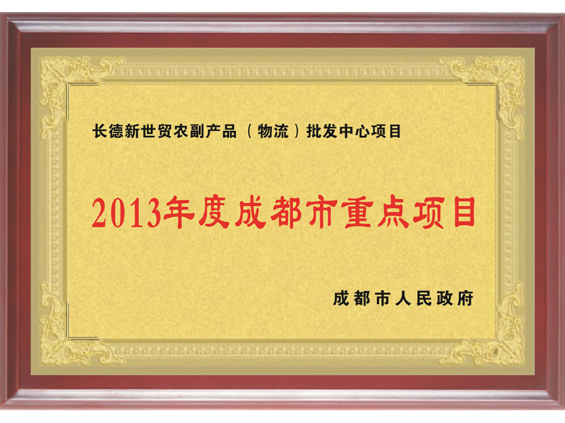 2013年度成都市重點(diǎn)項(xiàng)目