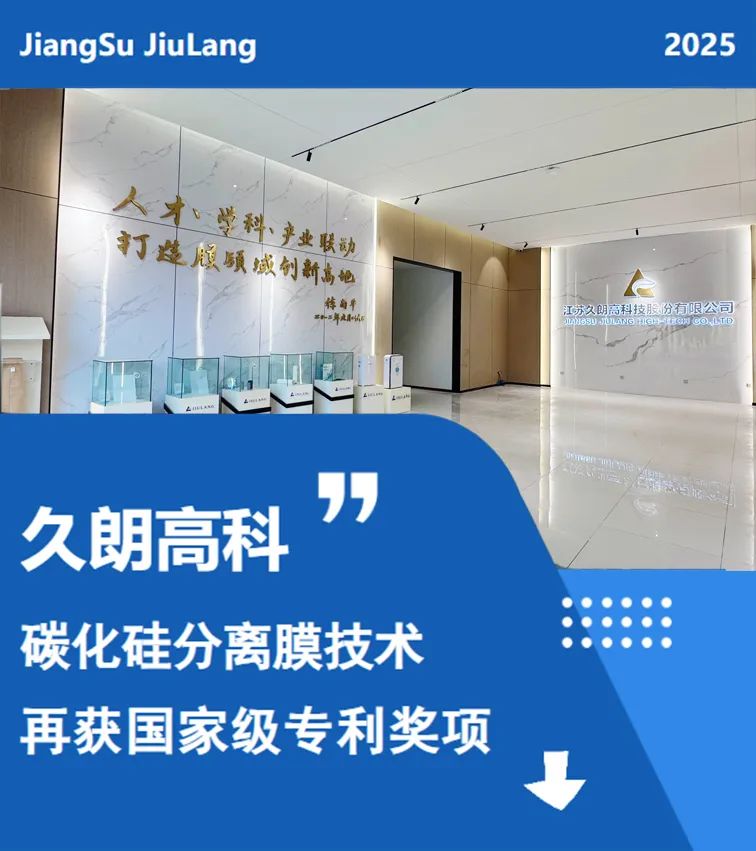 园区久朗公司碳化硅分离膜技术再获国家级专利奖项 创新实力领跑行业