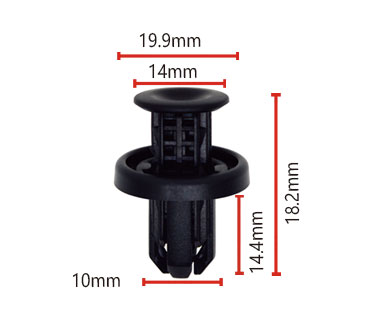 B251 Auto Bumper Plastic clips 6.4mm hole Expansion Screw plastic fasteners
