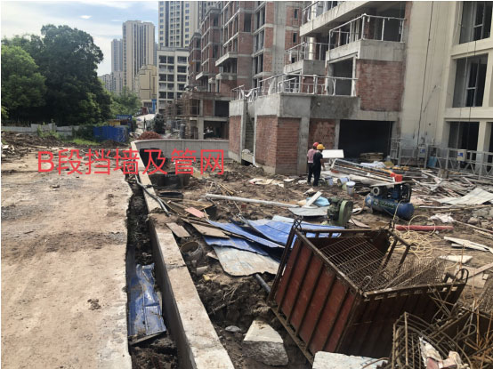 重慶觀云府項目結構加建、基礎擋墻及管網工程
