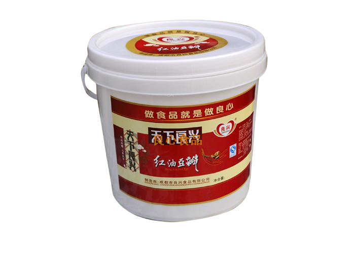 7kg良興塑料桶裝紅油豆瓣