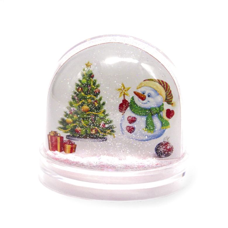 Resin crafts custom personalized design resin souvenir gift acryl snow globe with photo insert