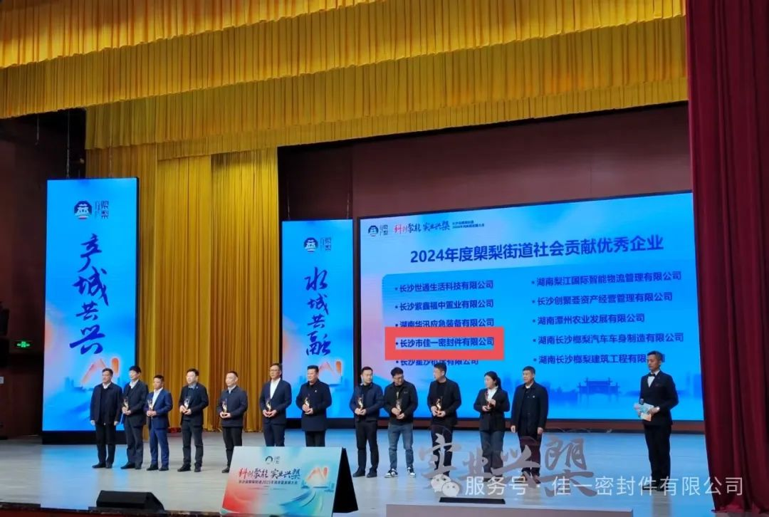 “社會(huì)貢獻(xiàn)優(yōu)秀企業(yè)”--長(zhǎng)沙市佳一密封件有限公司