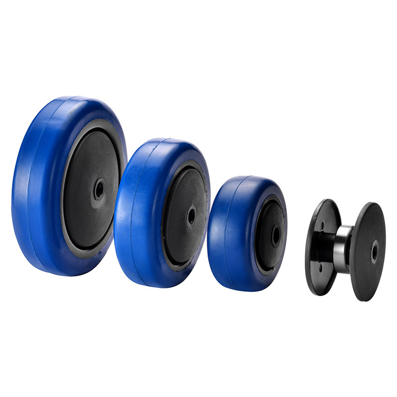 Blue Elastic Rubber Industry Wheels (Single Ball Bearing) - A39 Series Blue Elastic Rubber Industry Wheels (Single Ball Bearing) - A39 Series
