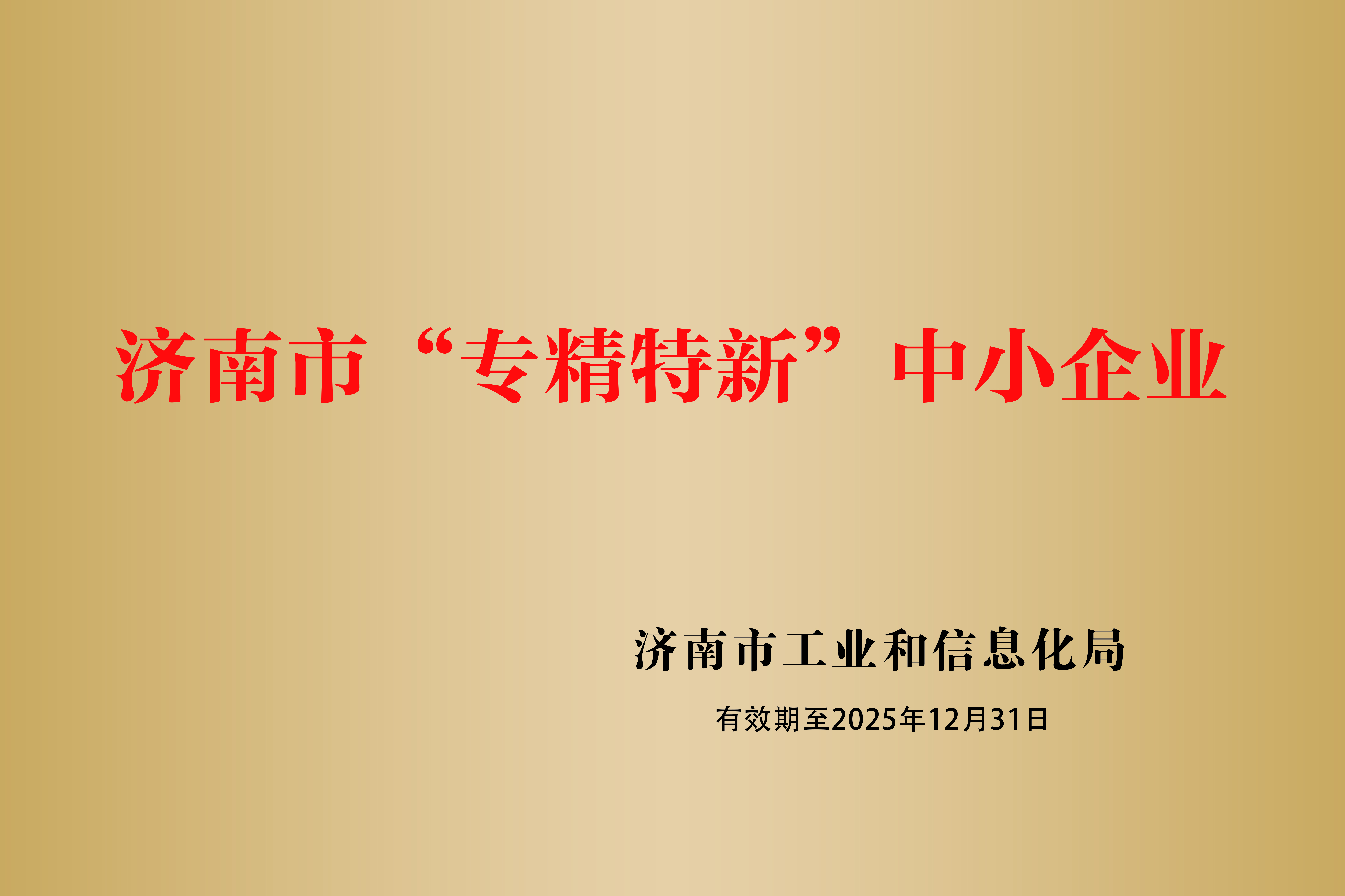 濟(jì)南市“專(zhuān)精特新”中小企業(yè)
