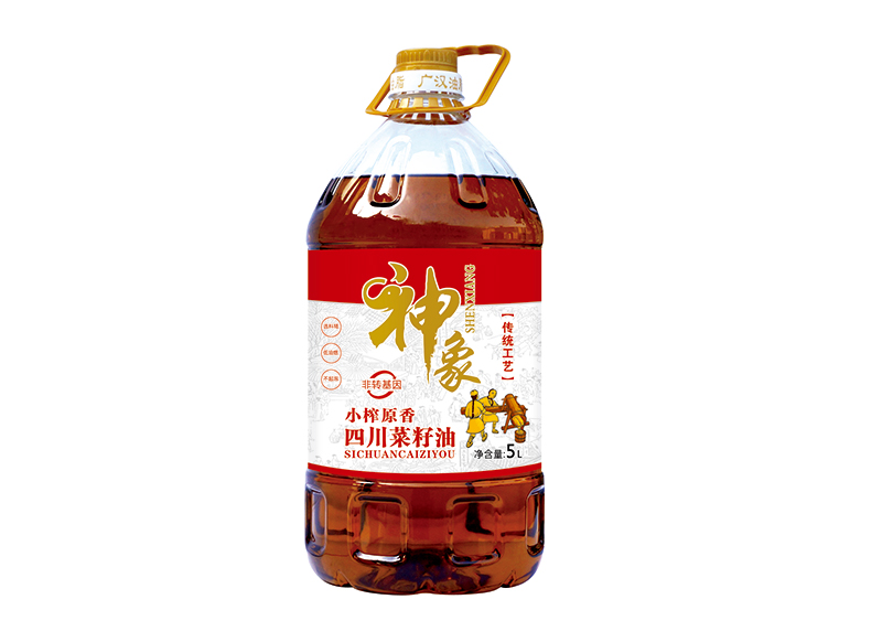 神象牌小榨原香四川菜籽油-5L