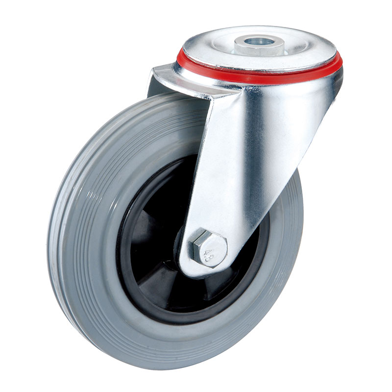 Grey Standard Rubber on PP Rim Wheels & Castors - 14 Series Grey Standard Rubber on PP Rim Wheels & Castors - 14 Series