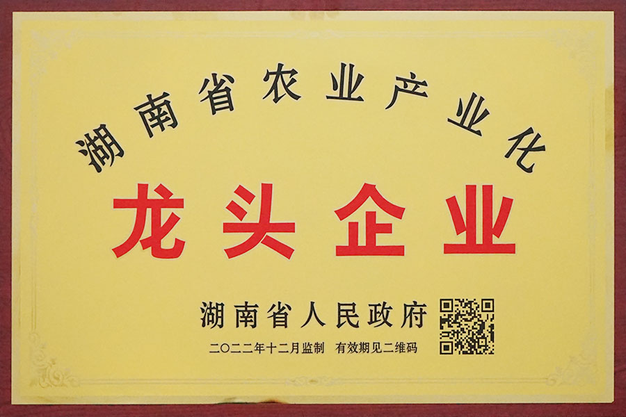 湖南省農(nóng)業(yè)產(chǎn)業(yè)化龍頭企業(yè)
