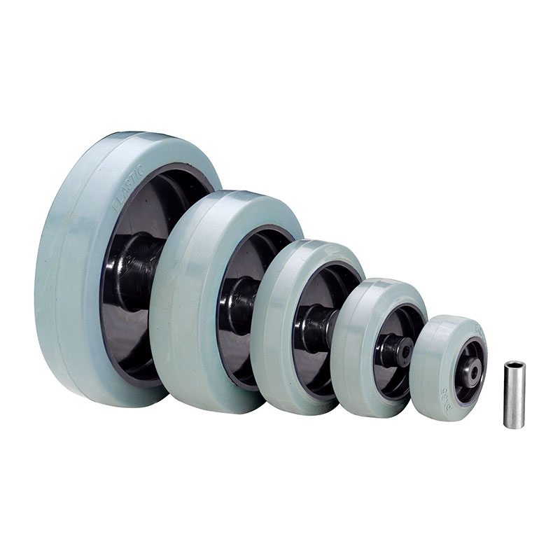 Grey Elastic Rubber Industry Wheels (PA Rim) 37 Series Grey Elastic Rubber Industry Wheels (PA Rim) 37 Series