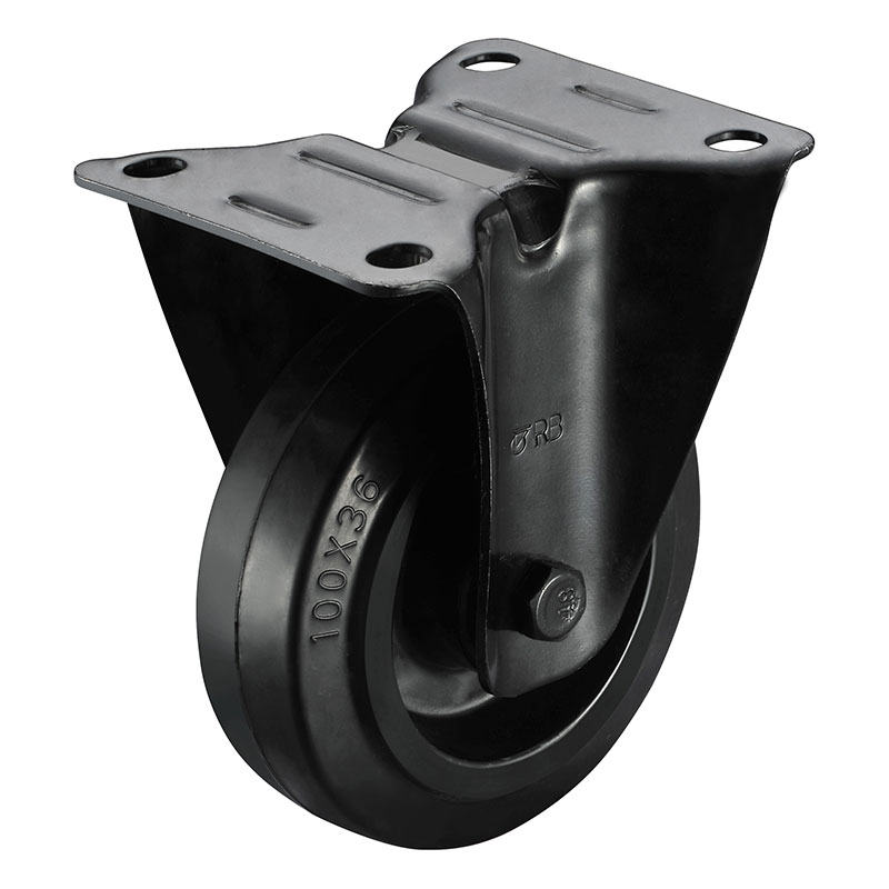 Black Elastic Rubber Mold on PA Rim Wheels & Cataphoresis Castors - 16 Series Black Elastic Rubber Mold on PA Rim Wheels & Cataphoresis Castors - 16 Series
