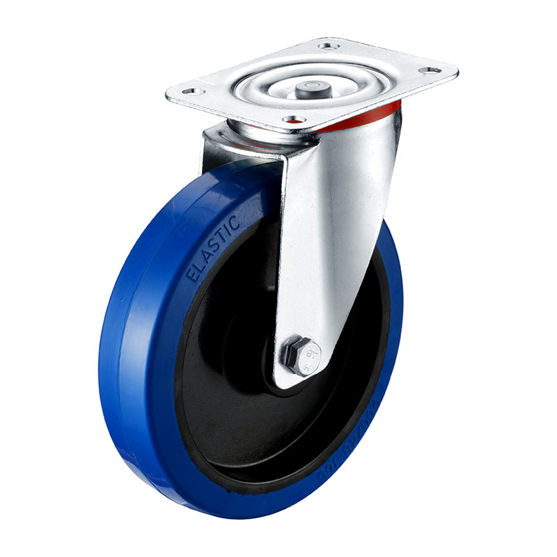 Blue Elastic Rubber Mold on PA Rim Wheels & Castors - 16 Series (New Series) Blue Elastic Rubber Mold on PA Rim Wheels & Castors - 16 Series (New Series)