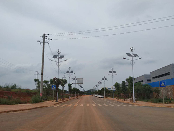 Wind and solar energy style road led light project in Liudong District in Liuzhou city,Guangxi