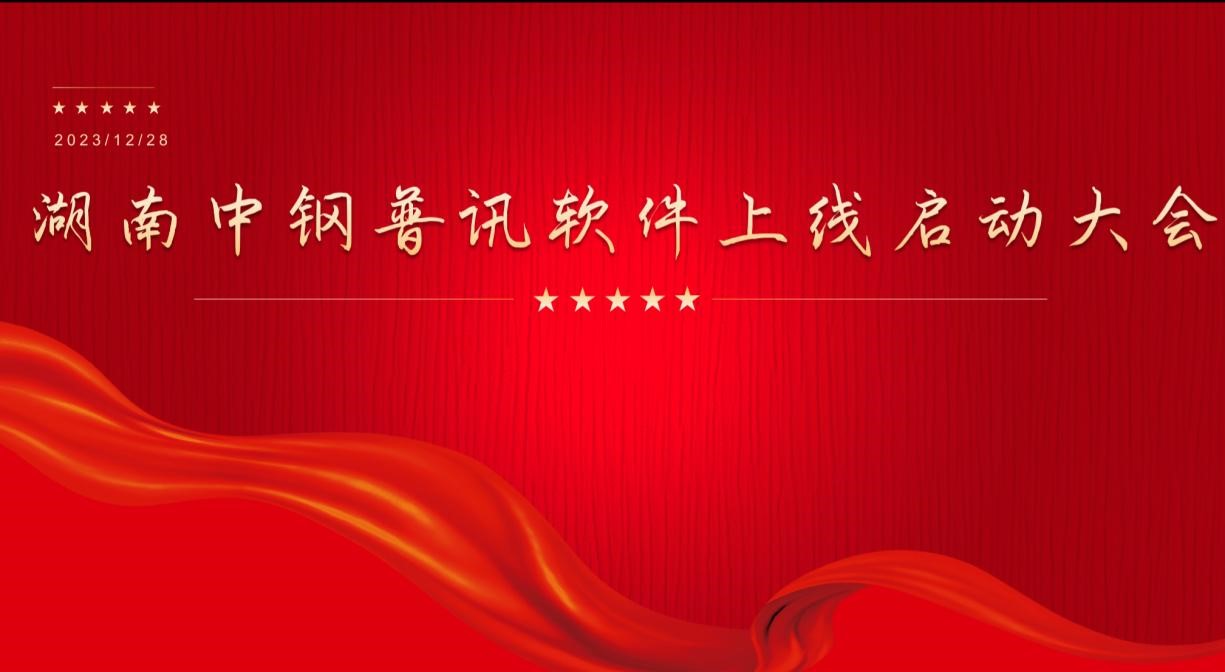 数字化智慧管理 ——湖南中钢普讯软件上线启动大会