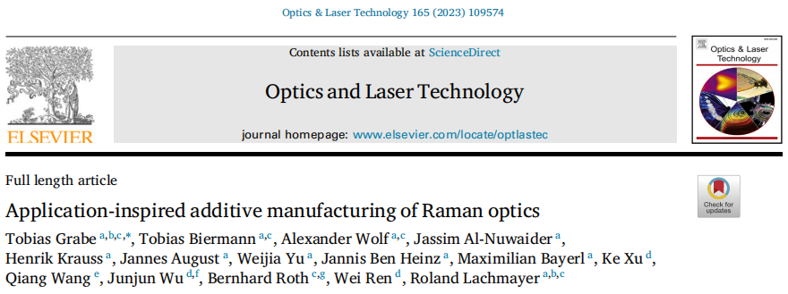 《Optics and Laser Technology》：3D打印工艺参数对层状光学元件的影响